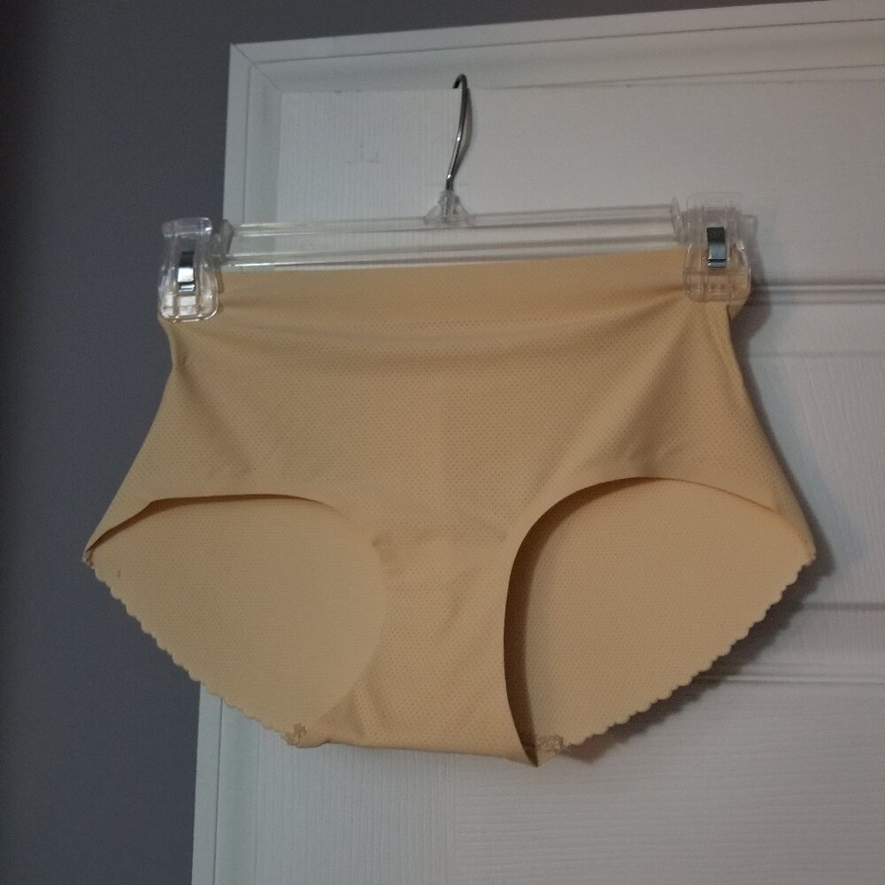 Beige High-Waist Seamless Shapewear Briefs